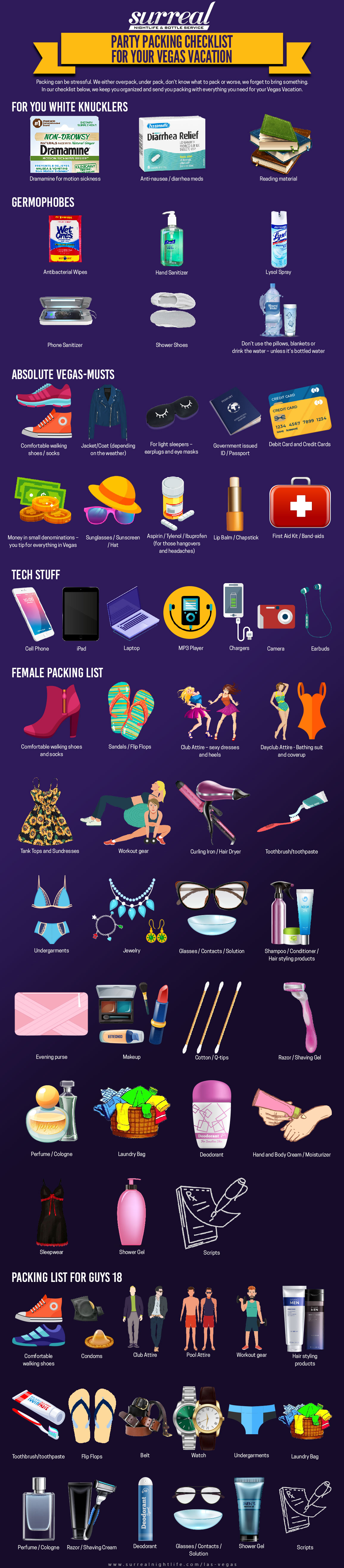 party packing checklist info