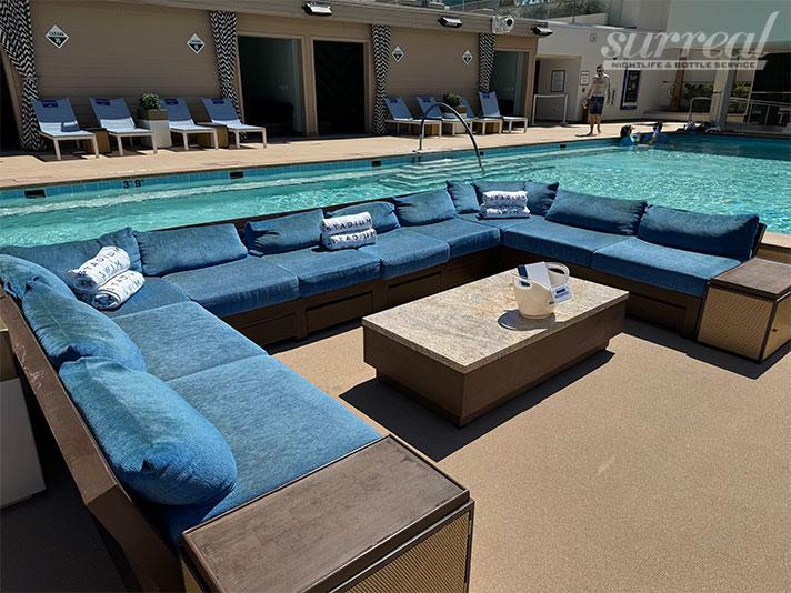 stadium swim pool couch